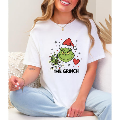 Funny Christmas Parody T-Shirt, Green Grumpy Holiday Character Tee, Cute Xmas Mischief Graphic Shirt, Grinch T-Shirt, The Grinch