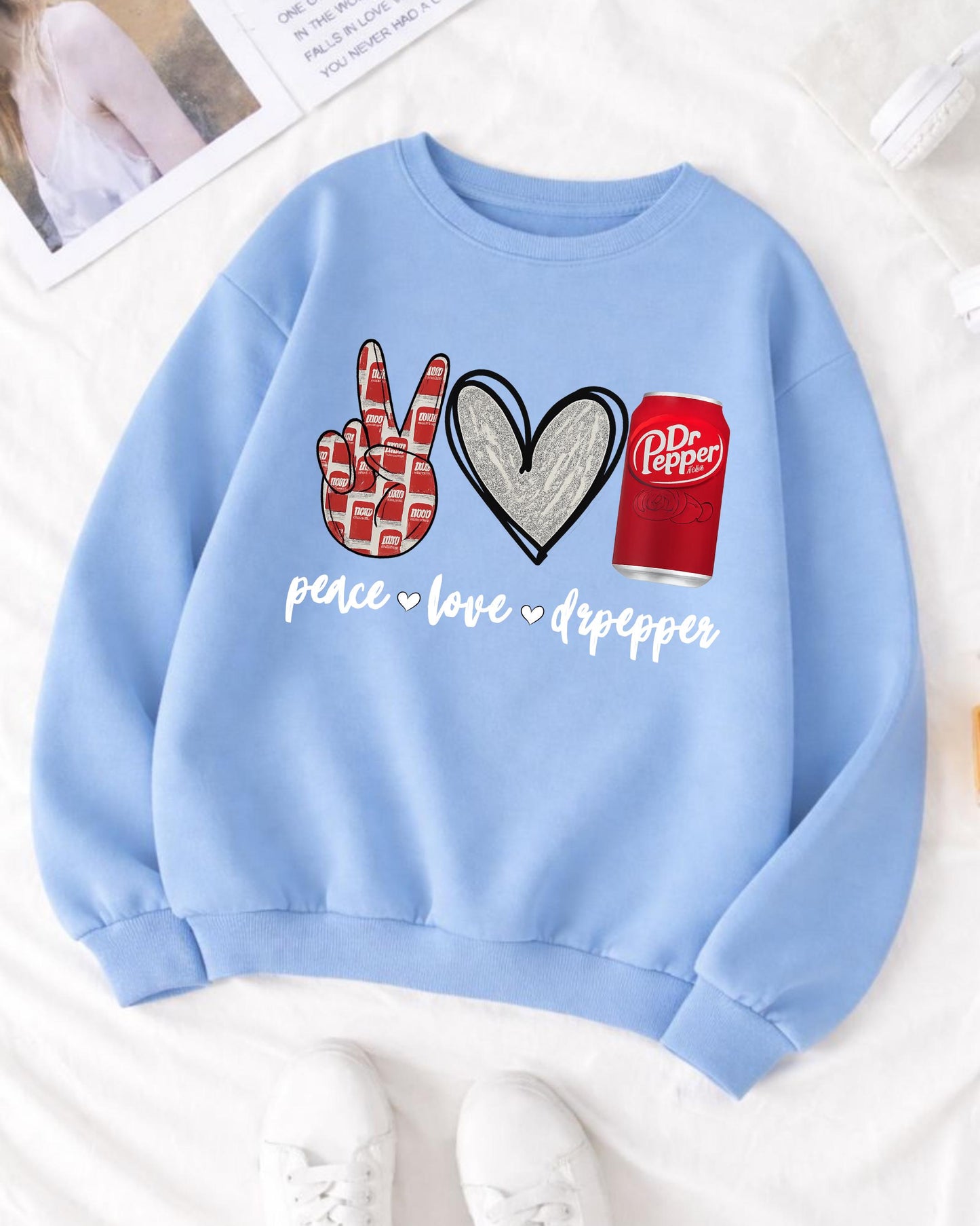 Peace Love Dr Pepper Shirt: Retro Soda Lover Graphic Tee, Funny Soda Graphic Tee, Retro Drink Lover T Shirt