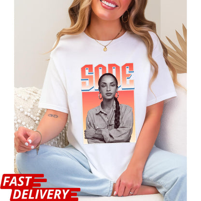 Sade Graphic Shirt, Sade Portrait T Shirt, Retro Soul Music Tee, Vintage Style Sade Shirt, Unisex Statement Graphic Tee