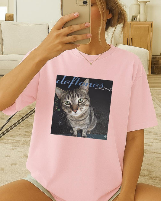 Deftones Meme Shirt, Deftones Around The Fur Cat Parody Band T-Shirt, Funny Band Cat Graphic Tee, Unisex Rock Meme TShirt, Deftones tee