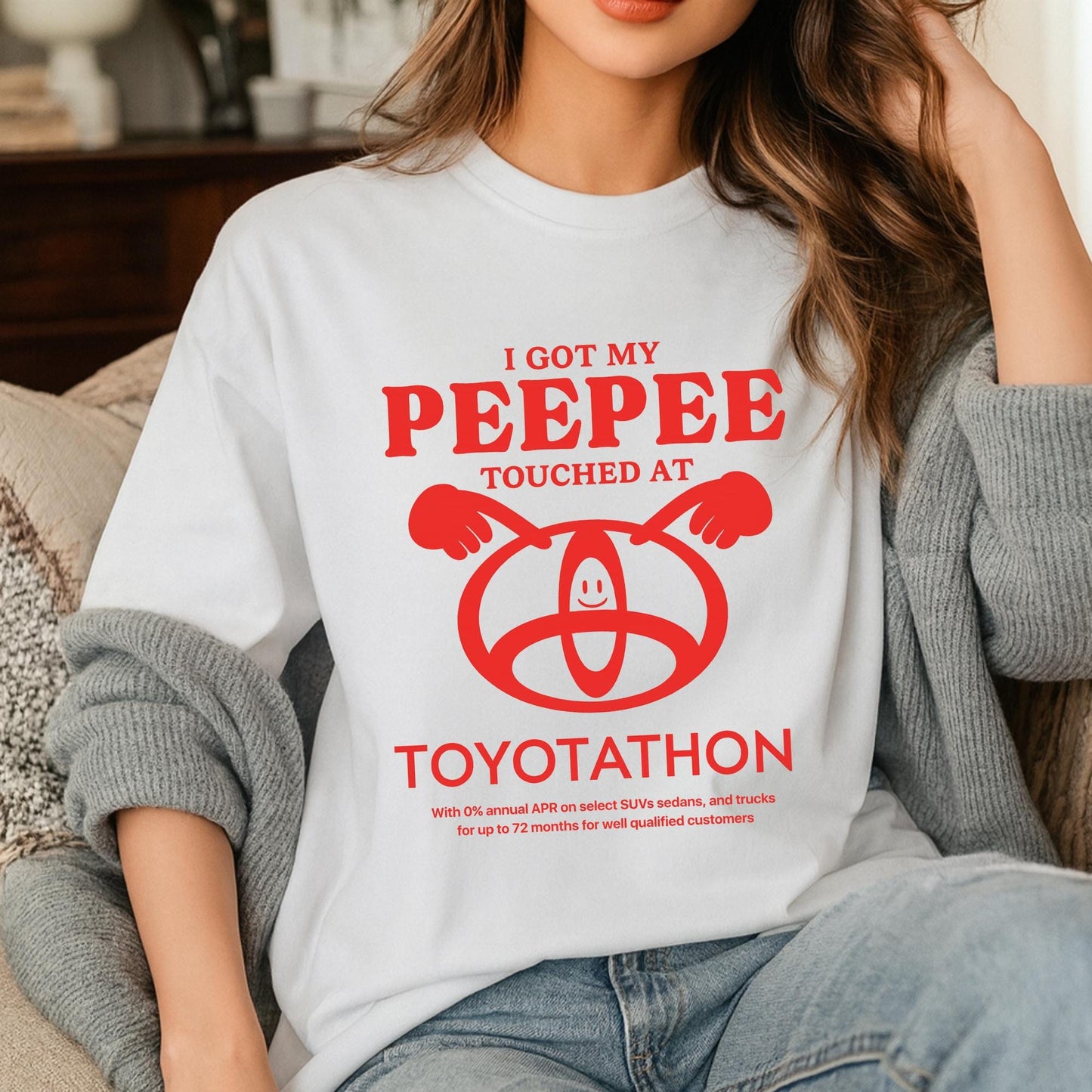I Got My Peepee Touched at Toyotathon Graphic Tee, Funny Toyota Shirt, Ironic Tee, Oddly Specific Meme, Shirts That Go Hard