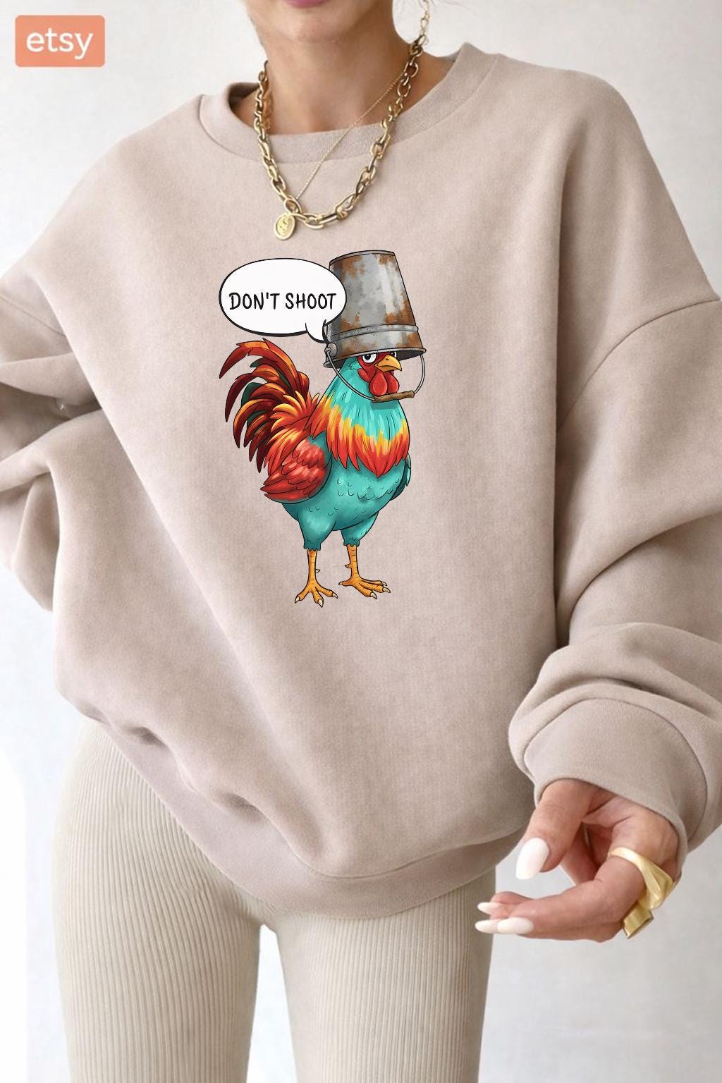 Arc Raiders Don’t Shoot T Shirt, Dont Shoot Funny Chicken Tee, Arc Raiders Inspired Graphic Shirt, Sarcastic Gamer Meme TShirt