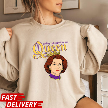 Emily Gilmore Shirt, Gilmore Girls Fan Tee, Retro Queen Graphic T-Shirt, Nothing But Respect for My Queen, Funny TV Show Merch Top