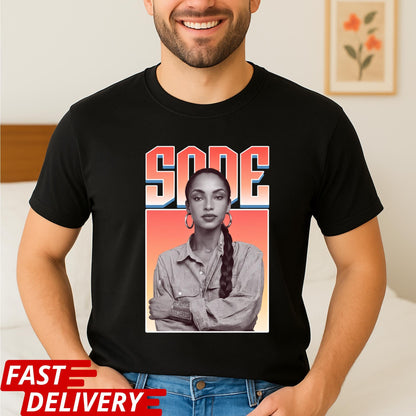 Sade Graphic Shirt, Sade Portrait T Shirt, Retro Soul Music Tee, Vintage Style Sade Shirt, Unisex Statement Graphic Tee