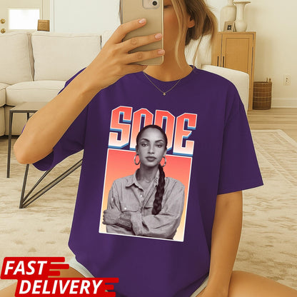 Sade Graphic Shirt, Sade Portrait T Shirt, Retro Soul Music Tee, Vintage Style Sade Shirt, Unisex Statement Graphic Tee
