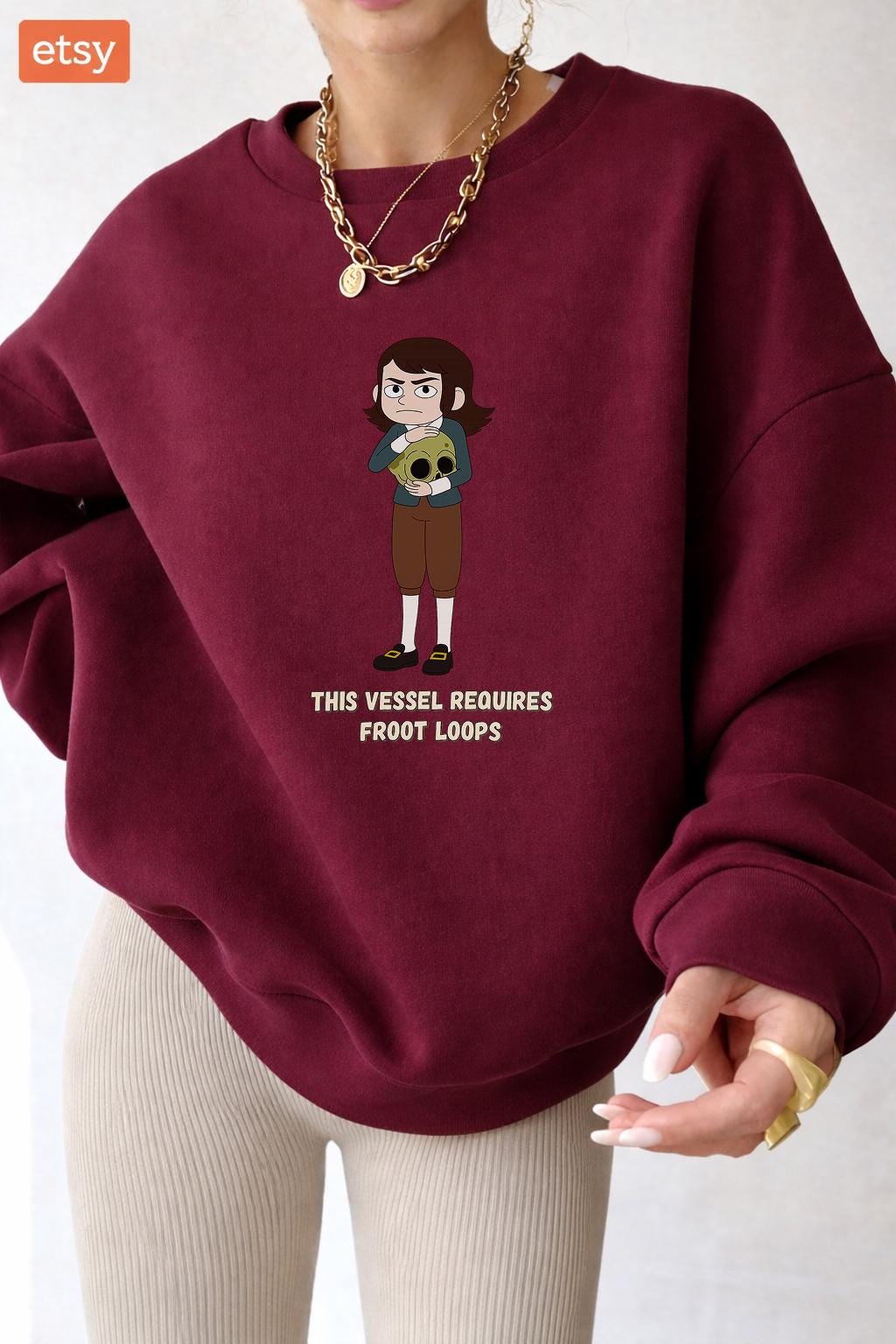 High Prince Of The Black Realm, This Vessel Requires Fruit Loops Tee, Haunted Hotel Abaddon Cartoon Inspired Custom T-shirt Dark Horror Tee