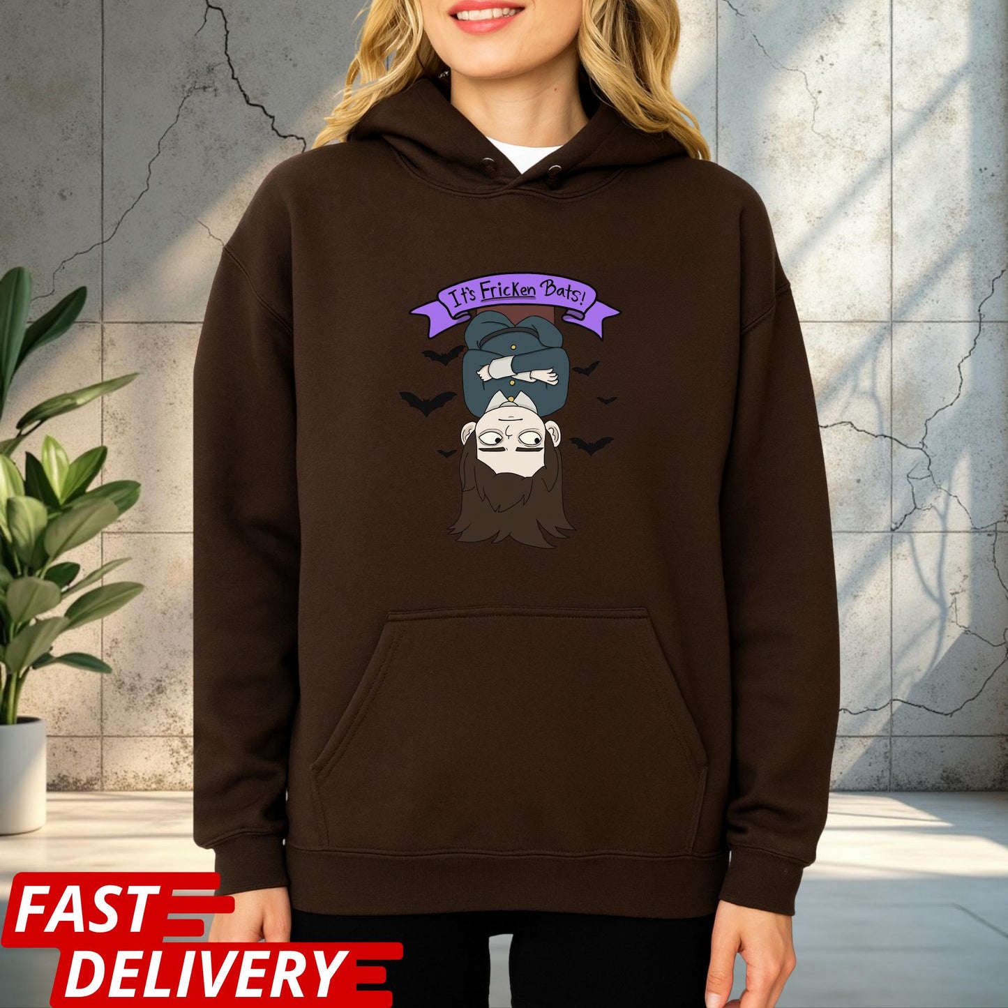 Haunted Hotel Abaddon Cartoon Inspired Custom T-shirt Dark Anime Horror Tee, Gothic Demon Graphic Shirt, Its Fricken Bats T Shirt