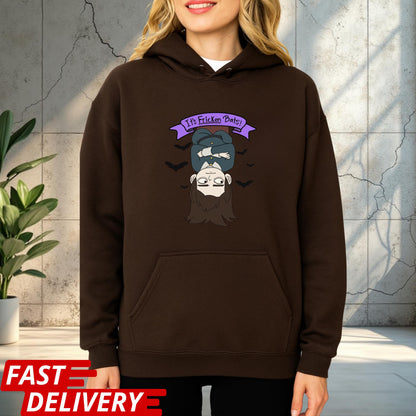 Haunted Hotel Abaddon Cartoon Inspired Custom T-shirt Dark Anime Horror Tee, Gothic Demon Graphic Shirt, Its Fricken Bats T Shirt