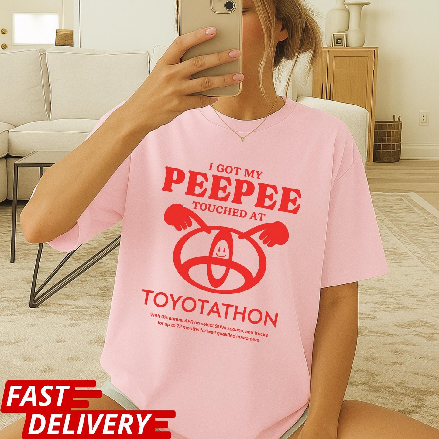 I Got My Peepee Touched at Toyotathon Graphic Tee, Funny Toyota Shirt, Ironic Tee, Oddly Specific Meme, Shirts That Go Hard