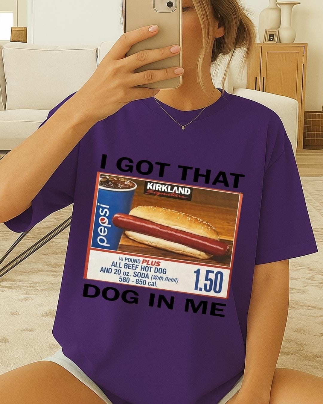 I Got That Dog In Me Shirt, Funny Costco Hot Dog Meme Shirt, Comfort Colors Graphic Tee, Viral Food Meme Shirt, Gift for Costco Lovers