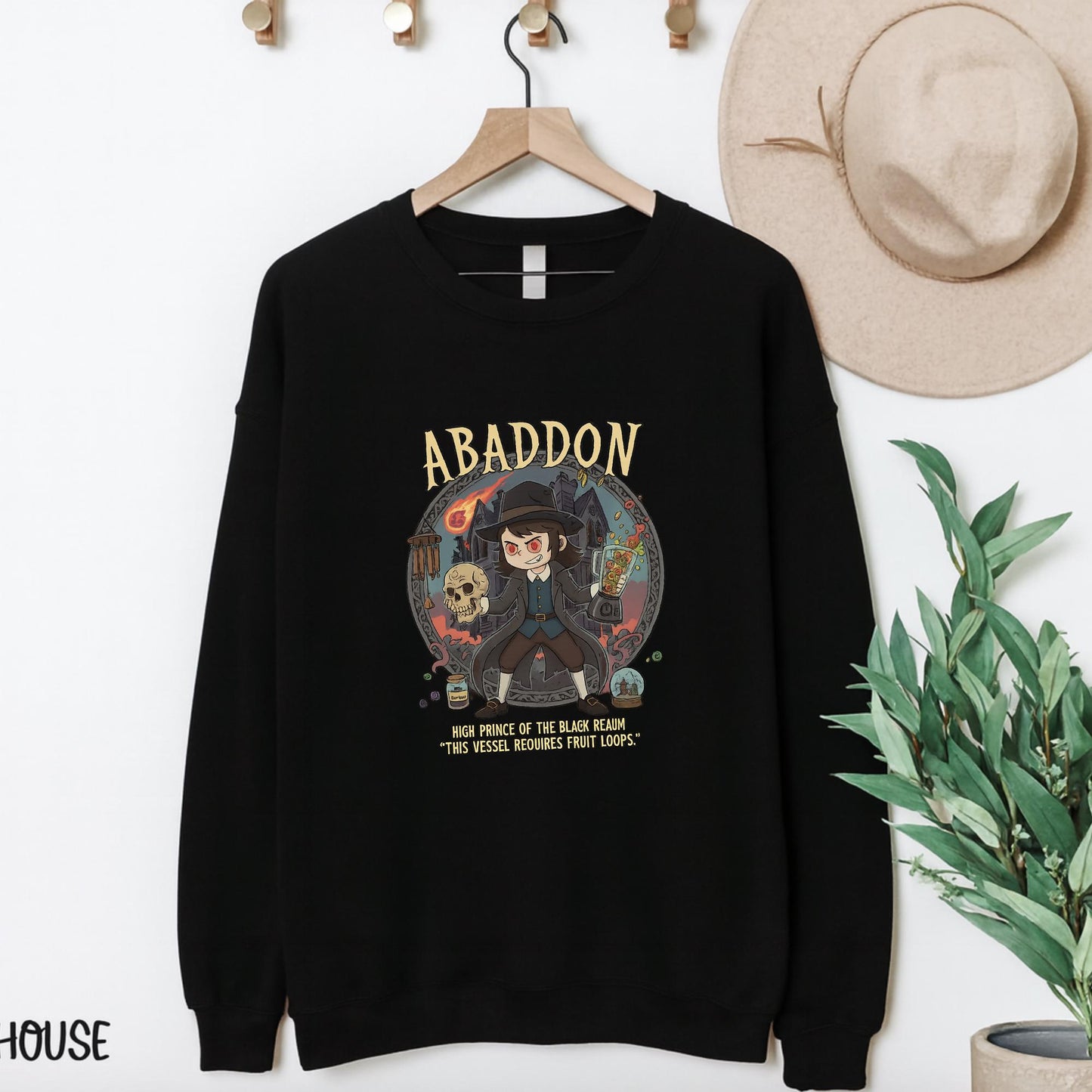 High Prince Of The Black Realm, This Vessel Requires Fruit Loops Tee, Haunted Hotel Abaddon Cartoon Inspired Custom T-shirt Dark Horror Tee