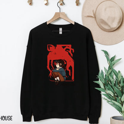 Haunted Hotel Abaddon Cartoon Inspired Custom T-shirt Dark Anime Horror Tee, Gothic Demon Graphic Shirt, Occult Art Aesthetic TShirt