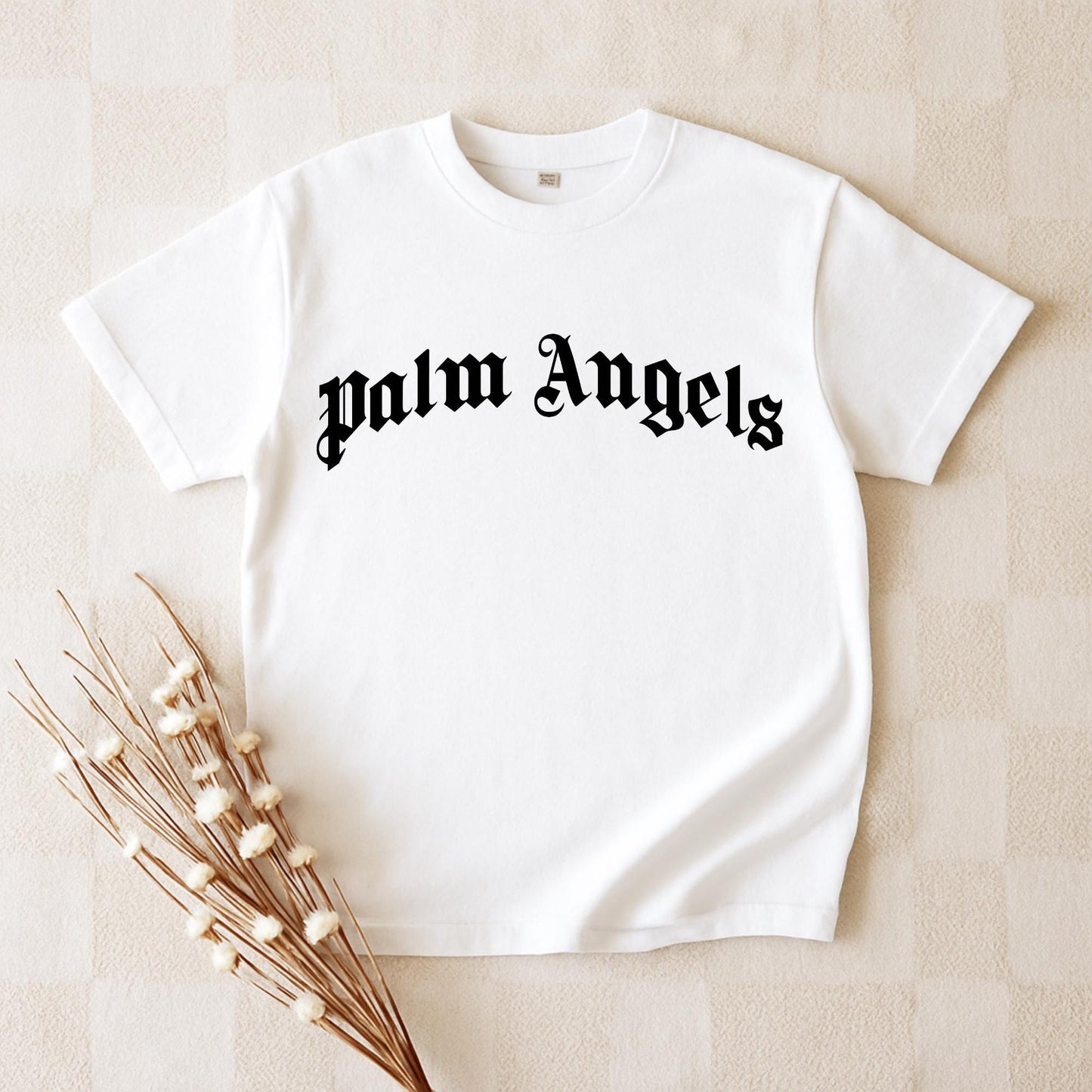 Palm Angels Inspired Oversized Sweatshirt, Gothic Font Streetwear