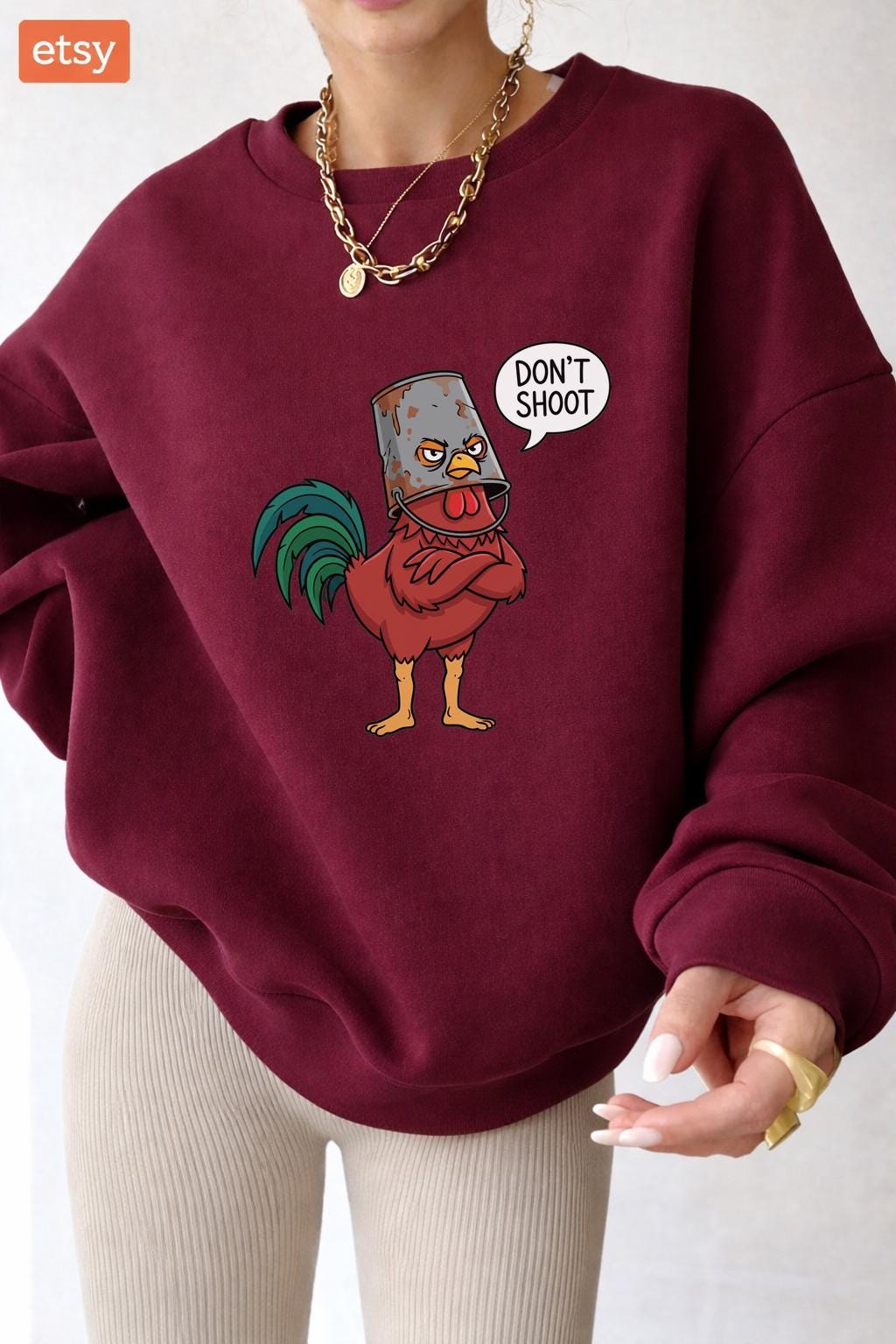 Arc Raiders Funny T Shirt, Don’t Shoot Gamer Meme Tee, Arc Raiders Chicken Shirt, Sarcastic Arcade Graphic TShirt, Unisex Gamer Tee