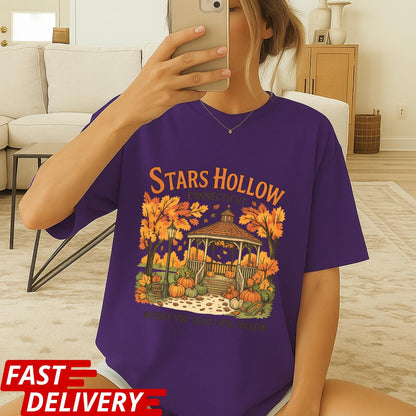 Stars Hollow Shirt, Gilmore Girls Fall T-Shirt, Cozy Autumn Tee, Town Gazebo Scene, TV Show Fan Merch, Pumpkin Spice Vibes, Connecticut Tee