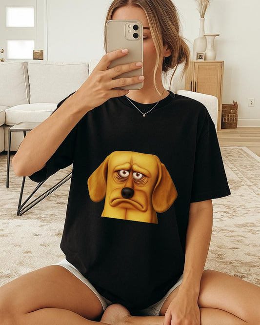 Bernd Das Brot Style Dog Shirt, Sad Dog Meme T Shirt, Depressed Dog Face Graphic Tee, Funny German Meme Shirt, Unisex Meme TShirt