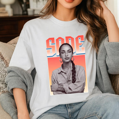 Sade Graphic Shirt, Sade Portrait T Shirt, Retro Soul Music Tee, Vintage Style Sade Shirt, Unisex Statement Graphic Tee