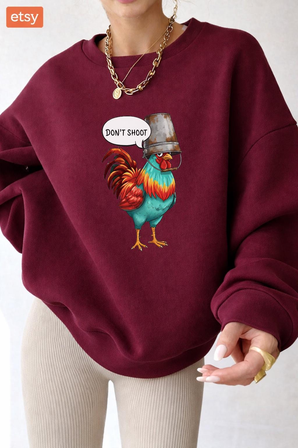 Arc Raiders Don’t Shoot T Shirt, Dont Shoot Funny Chicken Tee, Arc Raiders Inspired Graphic Shirt, Sarcastic Gamer Meme TShirt