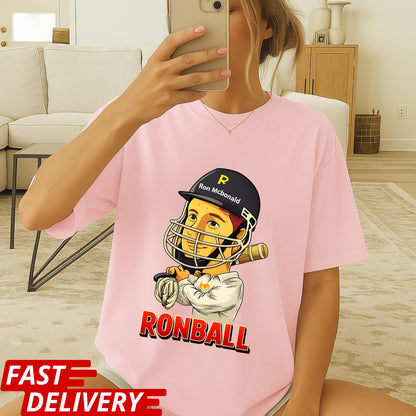 Ronball Shirt, Ron Mcbonald Cricket T Shirt, Funny Cricket Player Tee, Sports Parody Graphic Shirt, Unisex Statement Tee