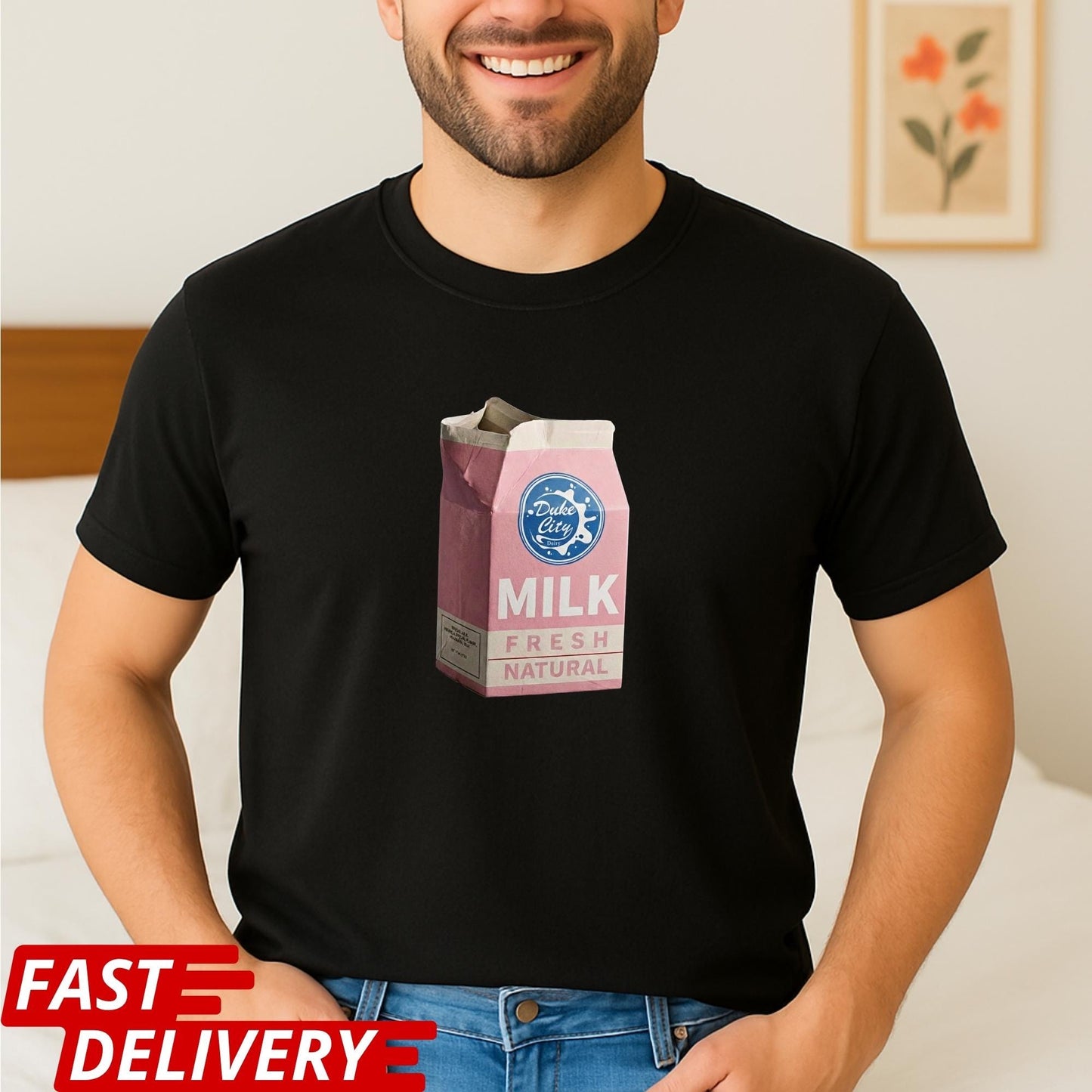 Pluribus HDP Milk Carton T-Shirt, Human-Derived Protein (HDP) Design, Pluribus Series Fan Shirt, John Cena Cameo Tee, Dark Sci-Fi TV Shirt