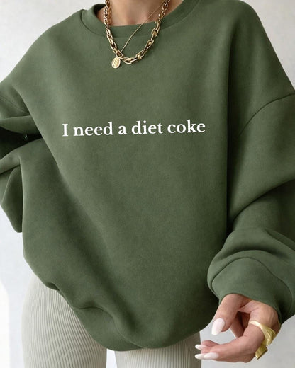 I Need A Diet Coke Sweatshirt, Diet Coke Bottles, Gift for Diet Coke Lover, Soda Gift Crewneck, Funny Gift Sweatshirt Soda Lover, Funny Coke