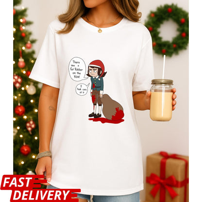 Haunted Hotel Abaddon Cartoon Inspired Custom T-shirt Dark Anime Horror Tee, Gothic Demon Graphic Shirt, Its Fricken Bats T Shirt