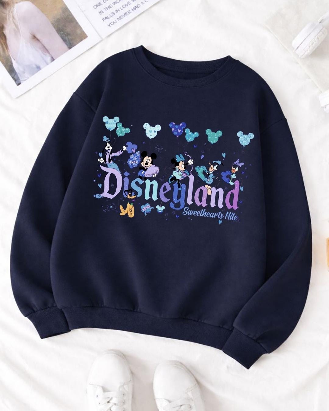 Disneyland Valentine’s Day Sweatshirt, Mickey and Friends Shirt, Disney Sweethearts Nite Sweater, Retro Disneyland Valentine Hoodie