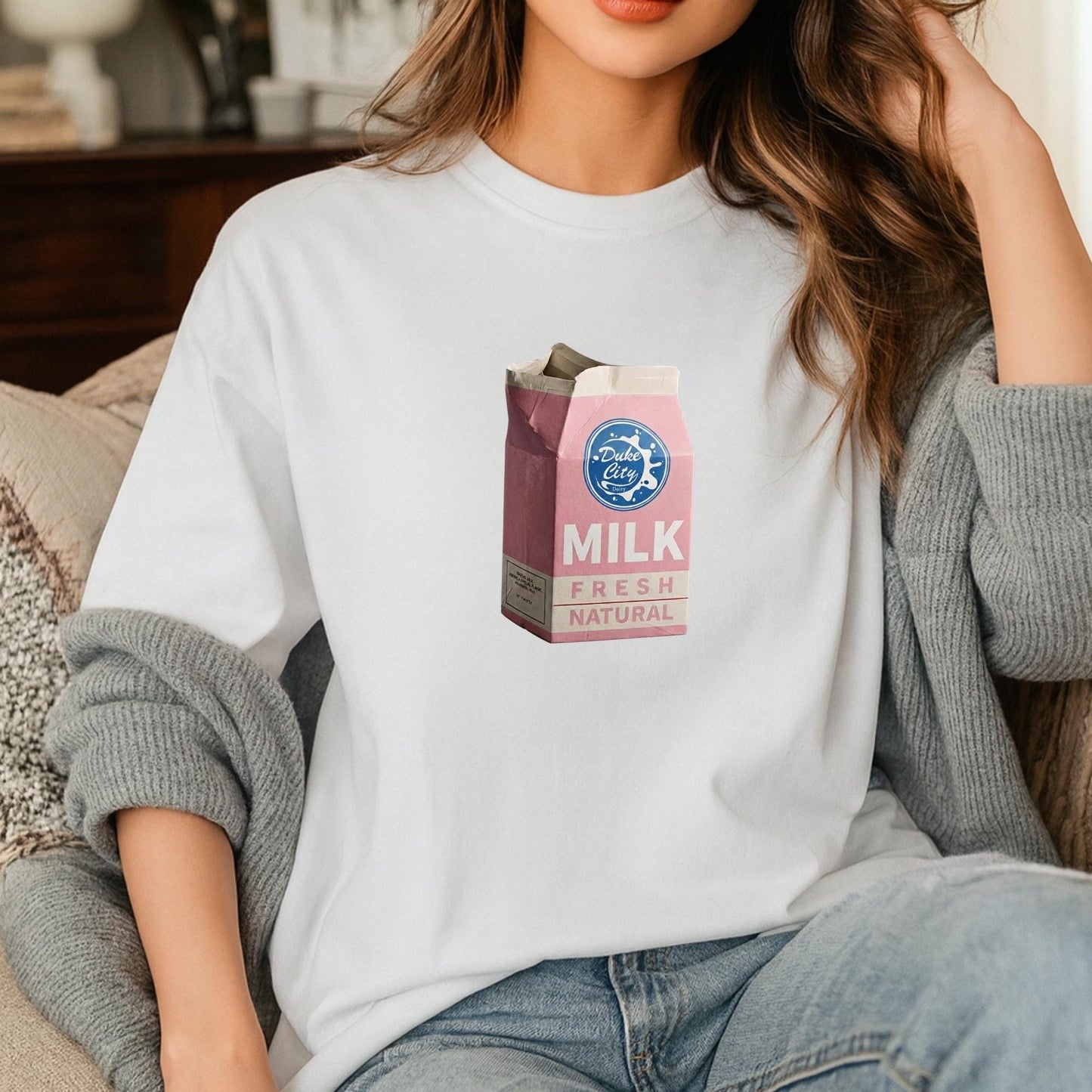 Pluribus HDP Milk Carton T-Shirt, Human-Derived Protein (HDP) Design, Pluribus Series Fan Shirt, John Cena Cameo Tee, Dark Sci-Fi TV Shirt
