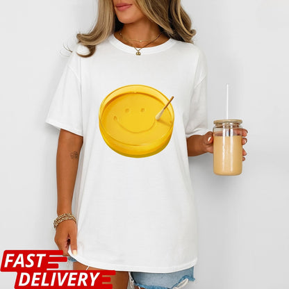 Pluribus Smile Dish Shirt, Pluribus Series Iconic Scene T-Shirt, Sci-Fi Cult Show Symbol Tee, Dystopian TV Series Shirt