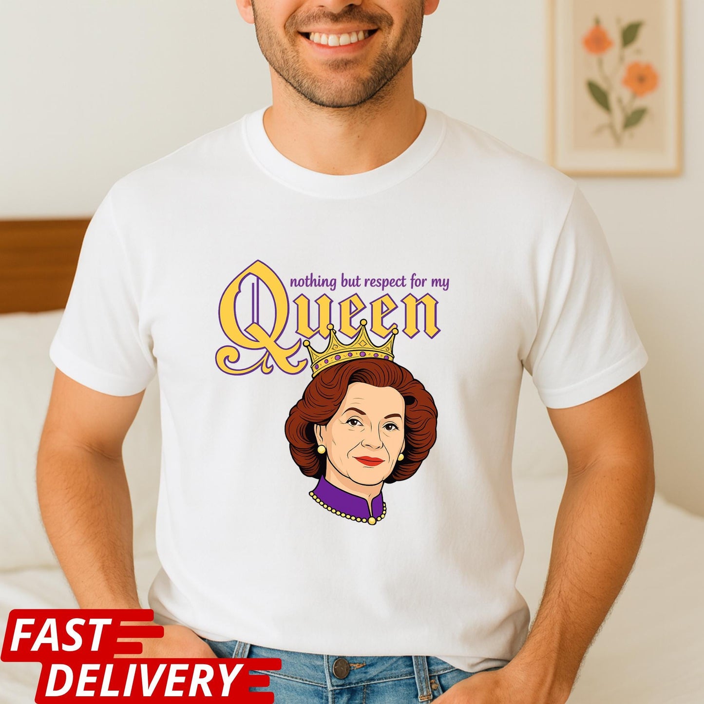 Emily Gilmore Shirt, Gilmore Girls Fan Tee, Retro Queen Graphic T-Shirt, Nothing But Respect for My Queen, Funny TV Show Merch Top