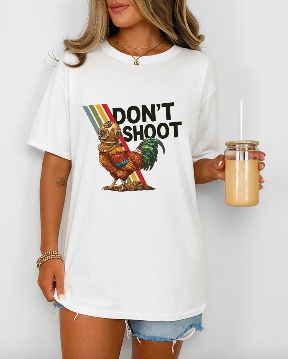 Arc Raiders T Shirt, DON'T SHOOT Gaming Shirt, Sarcastic Funny Retro Arcade Raiders Tee, Vintage ARC Stripes, Don’t Shoot Shirt