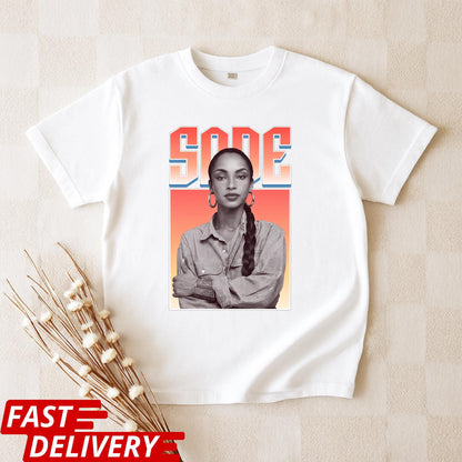 Sade Graphic Shirt, Sade Portrait T Shirt, Retro Soul Music Tee, Vintage Style Sade Shirt, Unisex Statement Graphic Tee