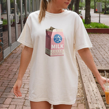 Pluribus HDP Milk Carton T-Shirt, Human-Derived Protein (HDP) Design, Pluribus Series Fan Shirt, John Cena Cameo Tee, Dark Sci-Fi TV Shirt