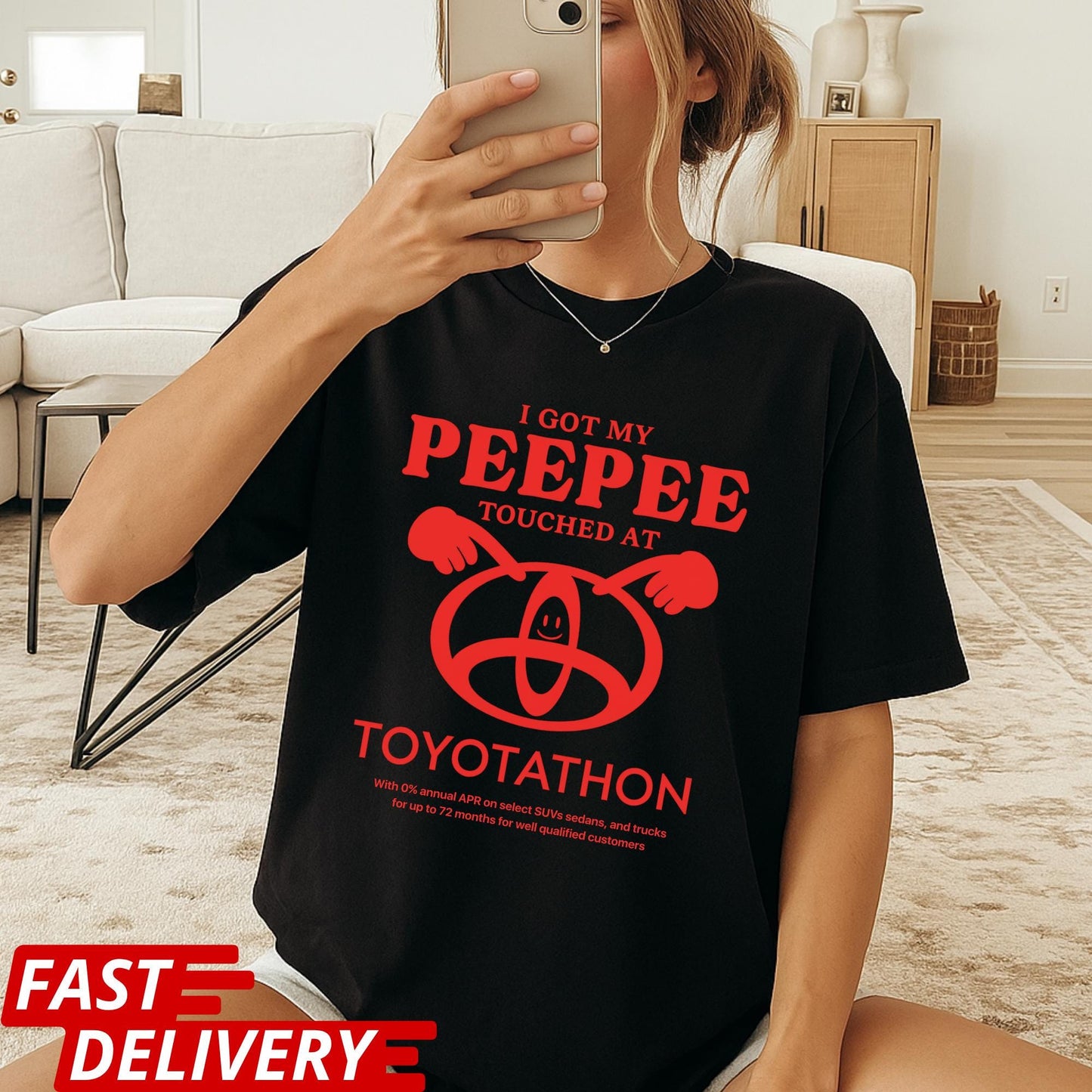 I Got My Peepee Touched at Toyotathon Graphic Tee, Funny Toyota Shirt, Ironic Tee, Oddly Specific Meme, Shirts That Go Hard