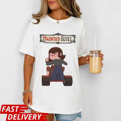 Haunted Hotel Abaddon Shirt, Funny Demon Cartoon T Shirt, Dark Humor Graphic Tee, Unisex Gothic Meme Shirt