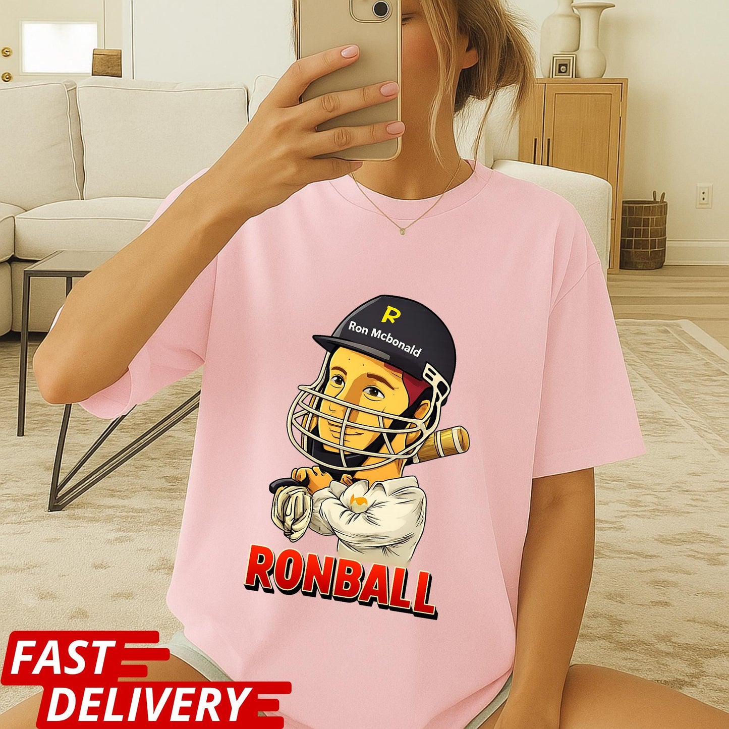 Ronball Shirt, Ron Mcbonald Cricket T Shirt, Funny Cricket Player Tee, Sports Parody Graphic Shirt, Unisex Statement Tee