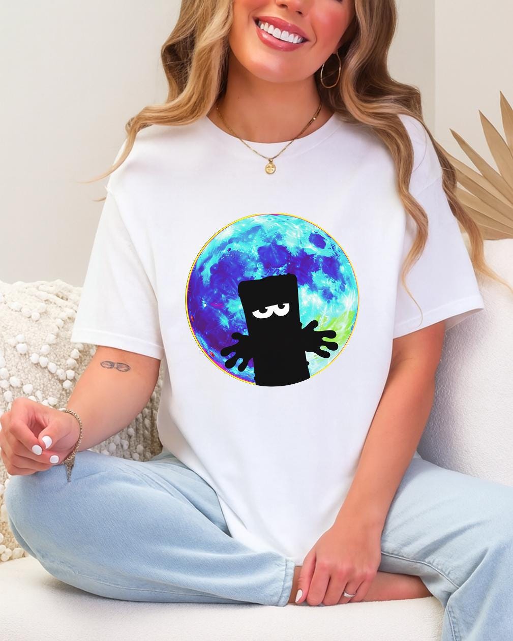 Bernd das Brot Moon Shirt, Bernd das Brot Shirt, Grumpy Bread Cartoon T-Shirt, Cult Classic Gift, MIST German Cult Cartoon Tee, Kika TV Tee