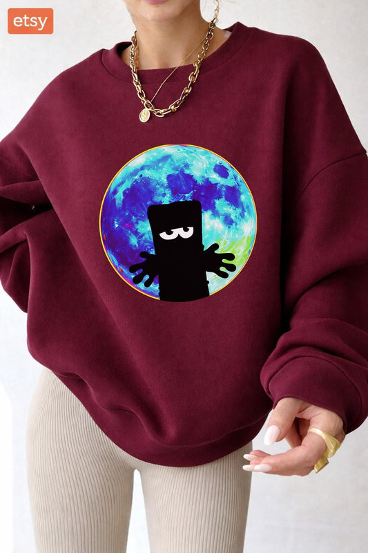 Bernd das Brot Moon Shirt, Bernd das Brot Shirt, Grumpy Bread Cartoon T-Shirt, Cult Classic Gift, MIST German Cult Cartoon Tee, Kika TV Tee