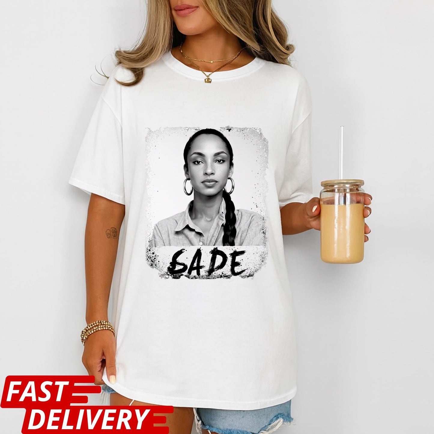 Sade Portrait Shirt, Sade Inspired Graphic Tee, Retro Soul Music T Shirt, Black White Aesthetic Tee, Unisex Statement Shirt