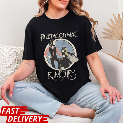 Fleetwood Mac Rumours Shirt, Vintage Rock Band T-Shirt, Retro 70s Music Tee, Classic Album Graphic Tee, Unisex Boho Concert Shirt
