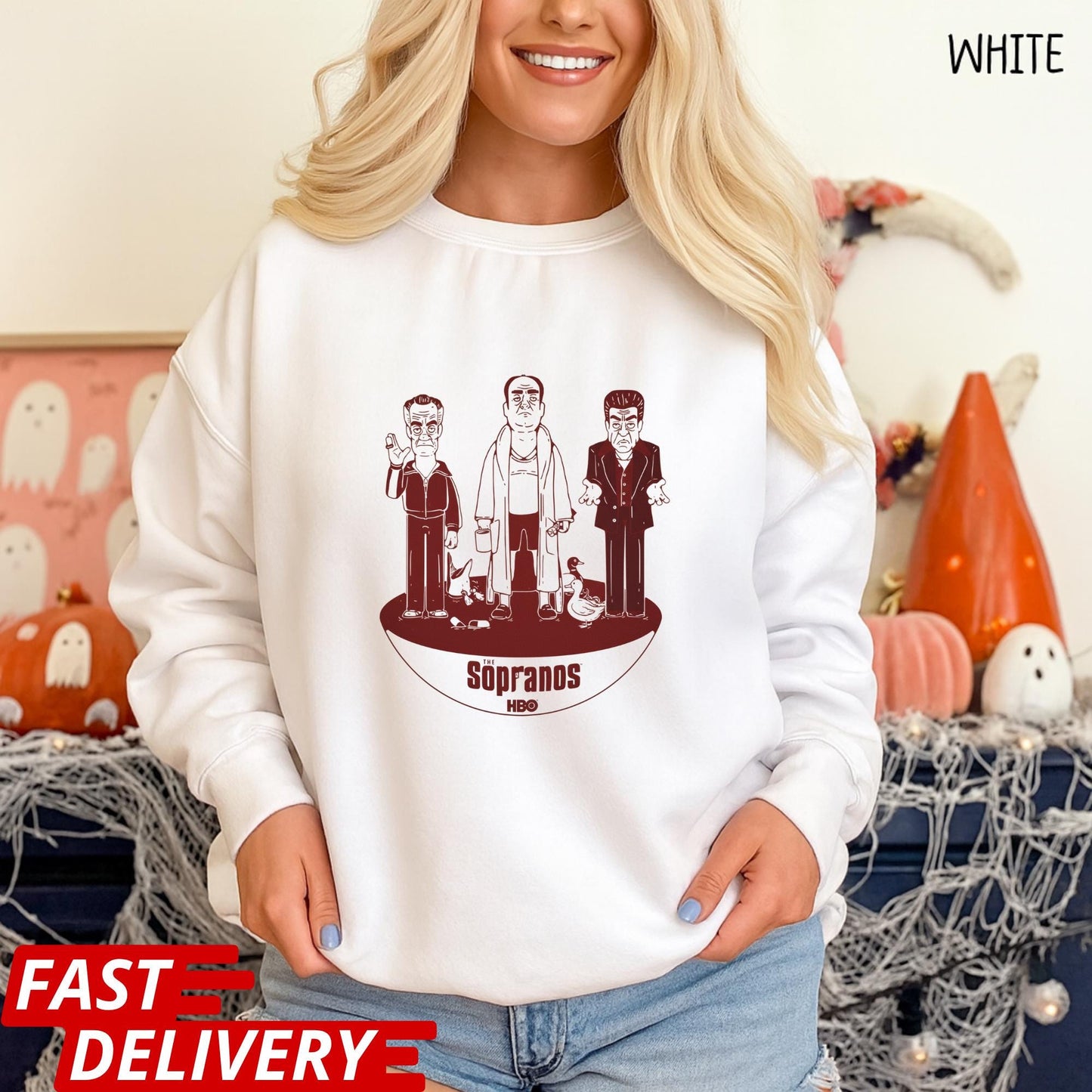 The Sopranos Cartoon Shirt, HBO Gangster TV Show Tee, Retro Mafia Graphic T-Shirt, Funny Mobster Gift, Vintage Crime Series Merch