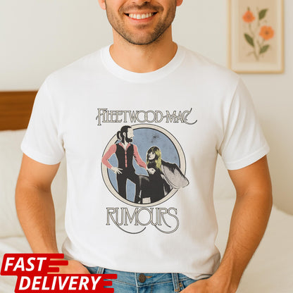 Fleetwood Mac Rumours Shirt, Vintage Rock Band T-Shirt, Retro 70s Music Tee, Classic Album Graphic Tee, Unisex Boho Concert Shirt
