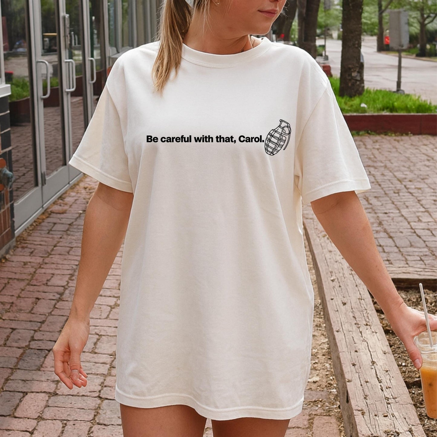 Be Careful With That Carol Shirt, Pluribus Quote T-Shirt, Iconic Pluribus Scene Tee, Sci-Fi Cult Series Quote Shirt