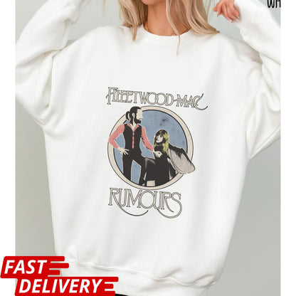 Fleetwood Mac Rumours Shirt, Vintage Rock Band T-Shirt, Retro 70s Music Tee, Classic Album Graphic Tee, Unisex Boho Concert Shirt