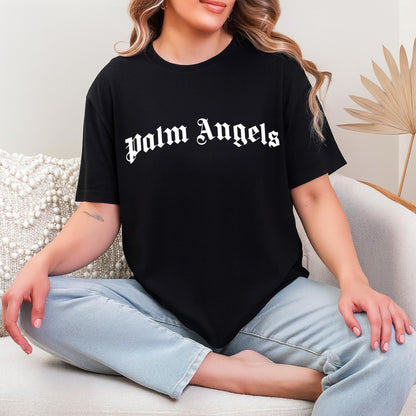 Palm Angels Inspired Oversized Sweatshirt, Gothic Font Streetwear graphic t-shirt, premium cotton streetwear tee, Cotton Body Tee