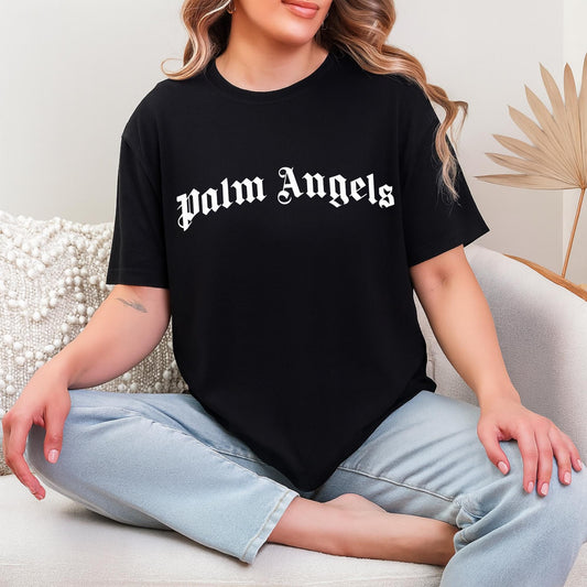 Palm Angels Inspired Oversized Sweatshirt, Gothic Font Streetwear graphic t-shirt, premium cotton streetwear tee, Cotton Body Tee