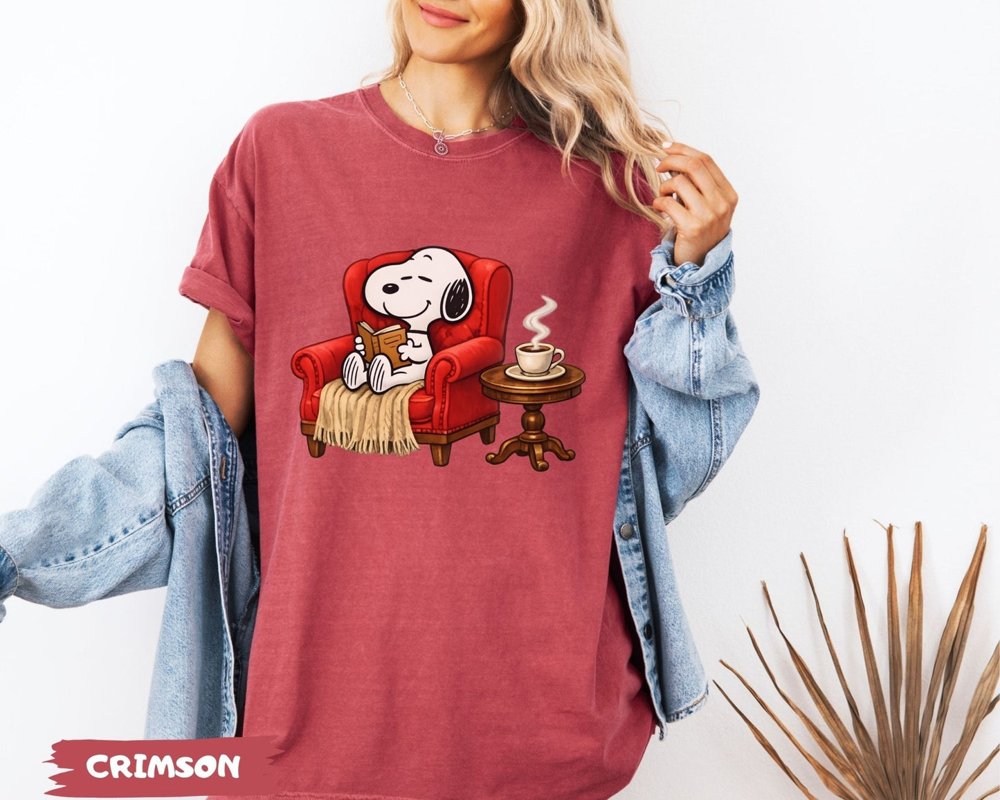 Snoopy Reading Book Cozy Aesthetic Collection - Comfort Colors 1717 Tee, Sweatshirt & Hoodie graphic t-shirt, premium cotton streetwear tee, Cotton Body Tee